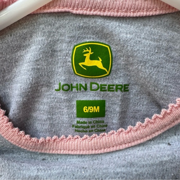 Baby Girl John Deere Embroidered Long Sleeve Shirt Size 6/9 Months - Picture 2 of 6